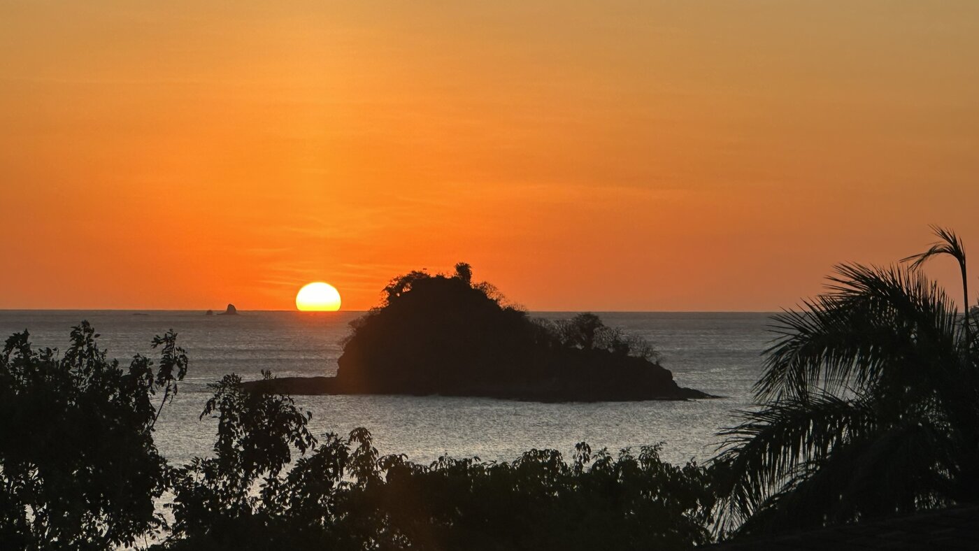 Sunset over the ocean